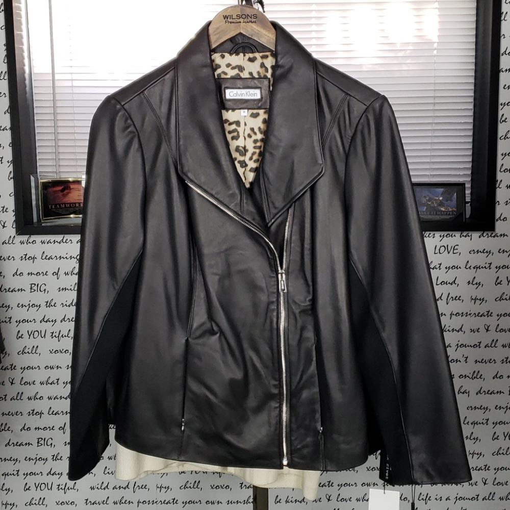 💥NEW💥 Calvin Klein Black Soft Leather Jacket